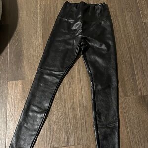 Love, Fire Black Faux Leather Pants